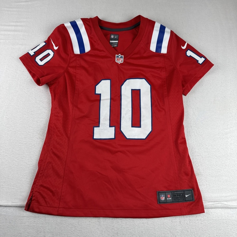 Mac Jones New England Patriots Womens Red NFL Nike Jersey Medium Tailgate